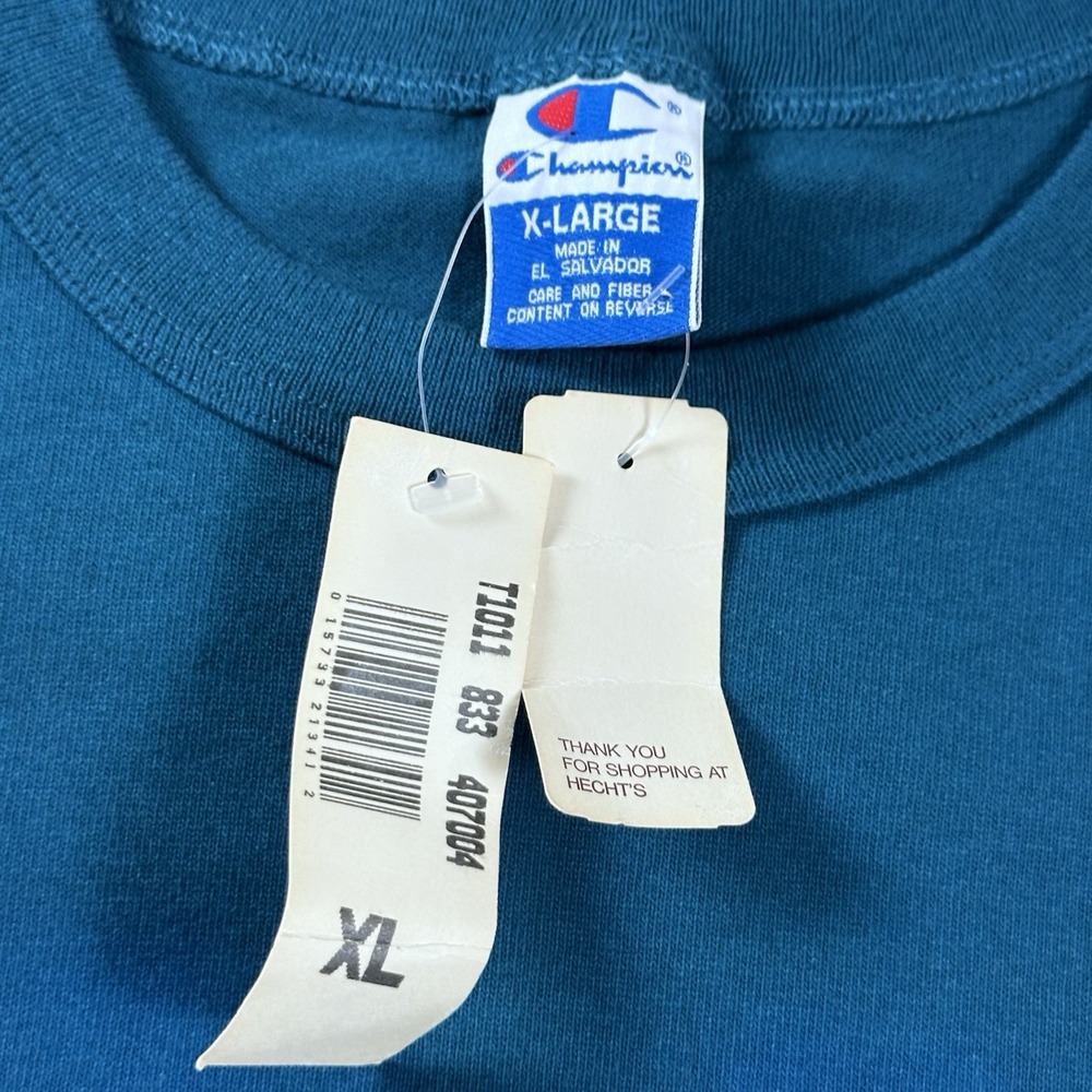 Vintage Champion Crewneck T-shirt Mens Size XL Deadstock 90s Single Stitch - Picture 8 of 9